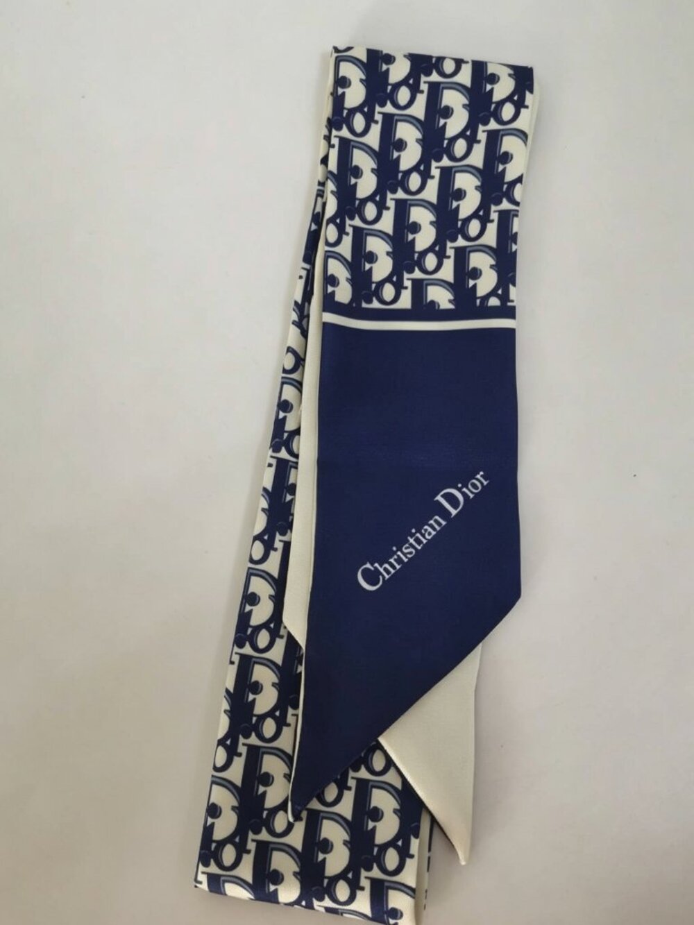 Pre-owned DIOR Long Skinny Scarf Neck Scarf Hair Band Accessory